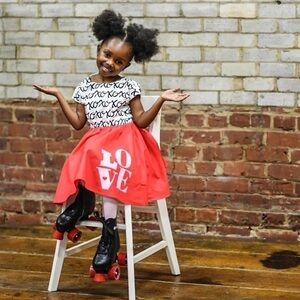 Girls’ Valentine’s Day Custom Love Dress by Poppy Whitaker - Size 7